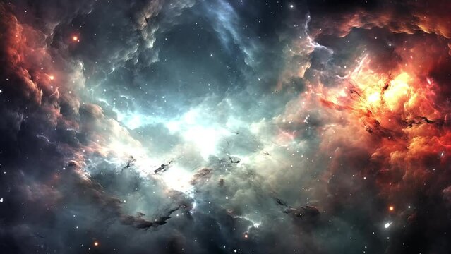 nebulaic mirage a breathtaking astrophotography image. space background illustration. seamless looping overlay 4k virtual video animation background 