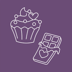 Cute Valentine day decoration gift love and lover celebration holiday vector art February