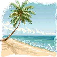 coconut tree on the beach