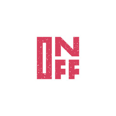 Obraz premium On off lettering style