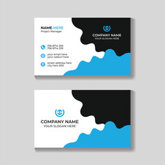 Corporate modern business card template design for business and personal use