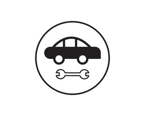 Car repair icon vector symbol design illustration