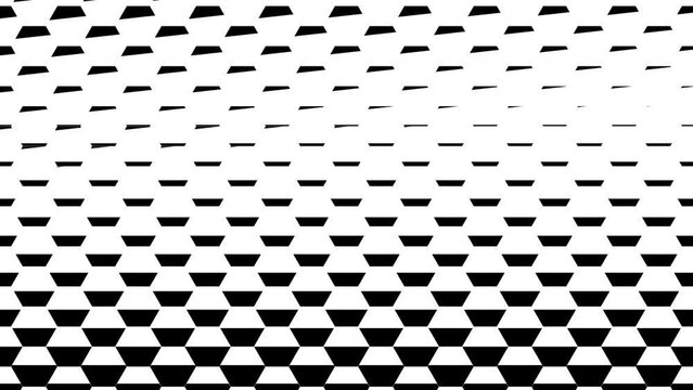 Abstract creative black and white geometric shape motion background. Video animation Ultra HD 4k footage.