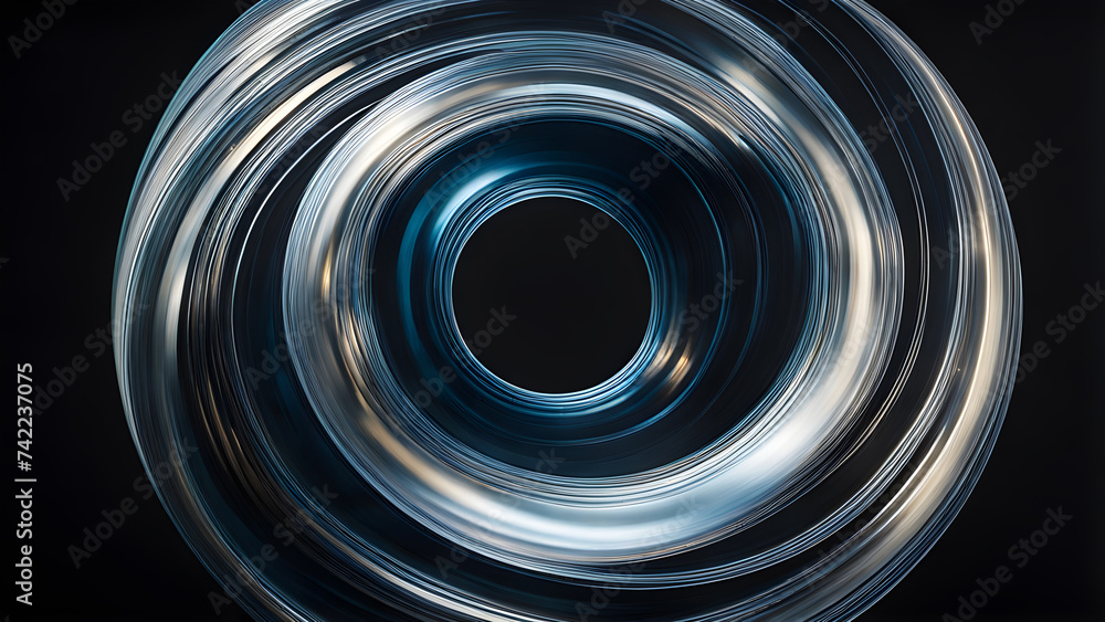 Aufkleber macro-shot-of-multiple-holographic-spheres-suspended-in-a-viscous-liquid-bokeh-effect-in-the