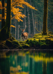 landscape with a deer
