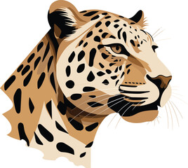 leopard flat design vector illustration