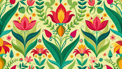 The seamless vector pattern of the Victorian era, so fashionable now, were inspired by nature. 