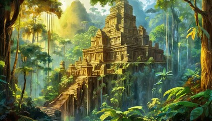 Old temple on the forest 