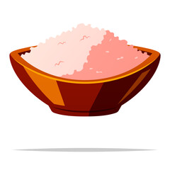 Himalayan pink salt vector isolated illustration - 742247895
