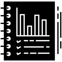 Graphical book solid icon design 