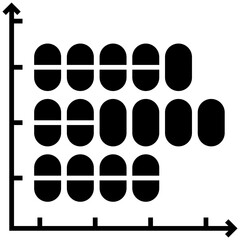 Area graph solid icon design 