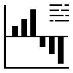 Bar graph, histogram solid icon design 
