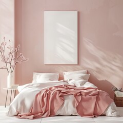 Empty Wall Art Frame Mockup in Minimalist Setting