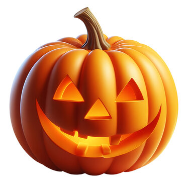 Halloween pumpkin isolated on transparent background
