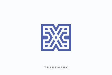 X letter logo vector concept monogram icon trademark	
