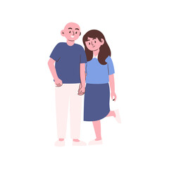 Fototapeta premium cancer day hugging vector pose vector