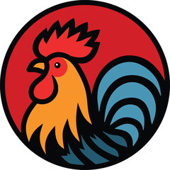 Rooster cartoon design