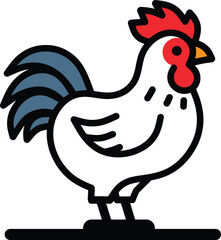 Rooster cartoon design