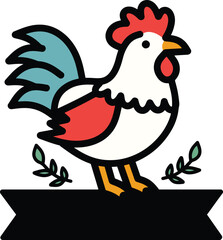 Rooster cartoon design