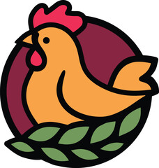 Rooster cartoon design