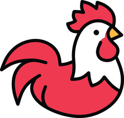 Rooster cartoon design