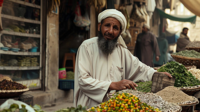 Even the local street vendors get into the spirit of Ramadan selling fragrant herbs and es to help add flavor to the delicious meals being prepared at home.