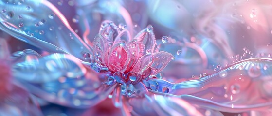 Stardust Serenity: Ferrofluid jasmine petals, kissed by stardust, exude a serene cosmic tranquility...