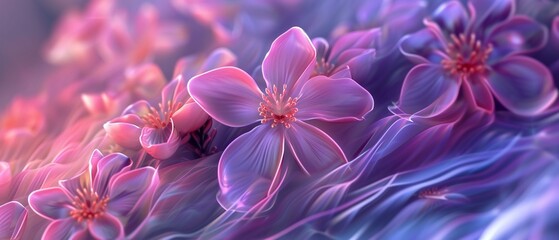 Tranquil Petals: Macro exploration reveals jasmine's fluid wavy petals, their gentle motion...