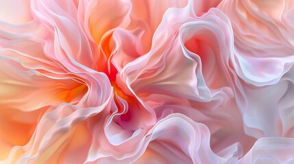 Wavy Whispers: Macro lens unveils jasmine's wavy petals, their fluid motion exuding tranquil and...