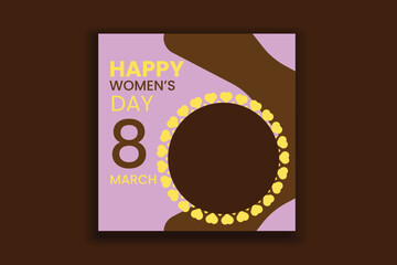 Women's day social media post banner design .