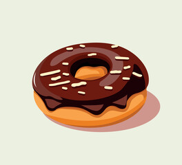 chocolate donut vector illustration