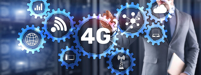 4G High-speed internet connection telecommunication concept