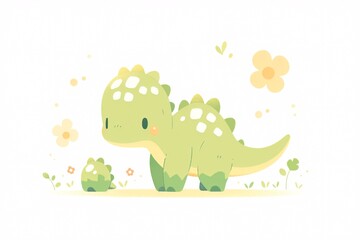 Fototapeta premium Cute dinosaur illustration, children education concept illustration