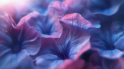 Ethereal Elegance: Lobelia petals captured in macro, their ethereal beauty accentuated by delicate wavy motions. - obrazy, fototapety, plakaty