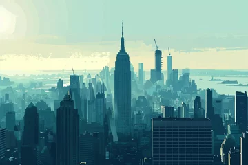 Foto op Plexiglas Verenigde Staten Postcard of New York on a sunny day