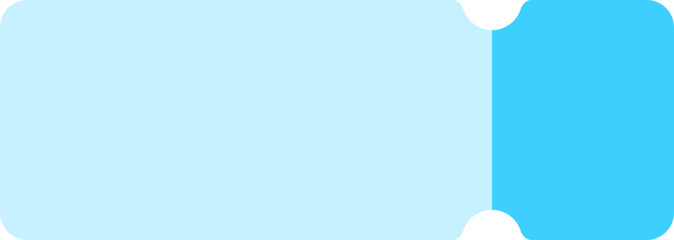 Creative vector illustration of blue pastel color ticket blank shape