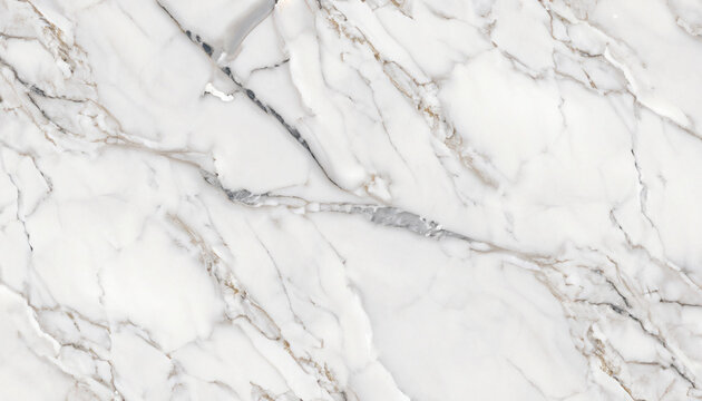 White polished finish italian statuario marble slab with thin streaks, white satvario calacatta panoramic marbling for flooring, wall cladding, ceramic tile, wallpaper, banner, website and print ads.