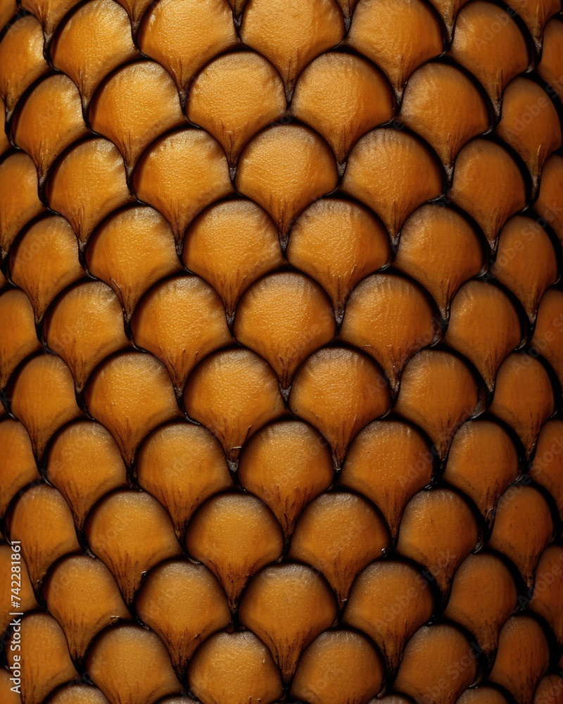 Aufkleber a close up of a fish scale pattern. generative ai.