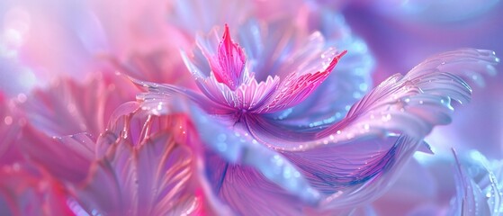 Graceful Flutter: Lobelia flower in macro, its petals fluttering gracefully in a serene dance of nature.