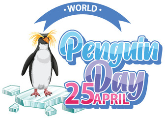 Vector graphic of a penguin for World Penguin Day
