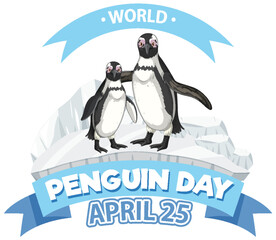 Two penguins celebrating World Penguin Day