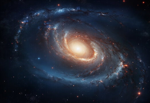 Galaxy image background, night sky, galaxies and stars