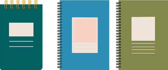 notebooks in flat style on white background vector