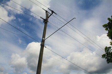 power lines and sky