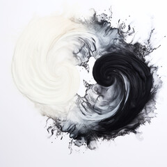 Abstract concept of Yin yang symbol