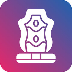 Racing Car Seat Icon Style