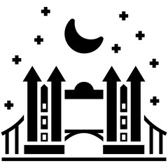 London bridge glyph vector design 