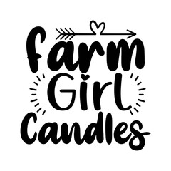 Farm Girl Candles SVG Design