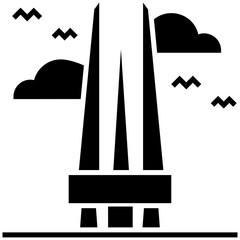 Belarus glyph icon design 