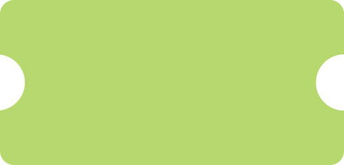 Creative vector illustration of green mint pastel color ticket blank shape